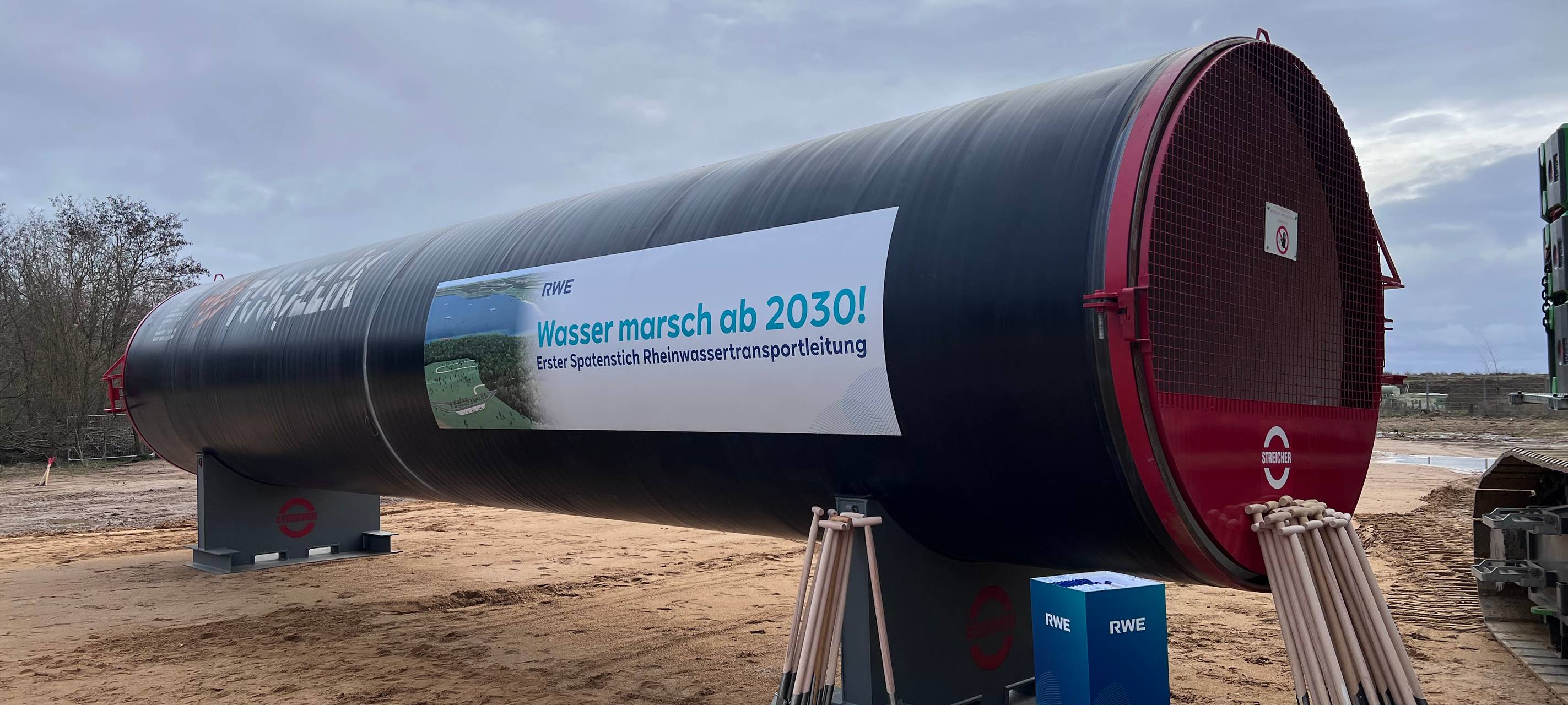 Spatenstich für Rheinwasser-Leitung